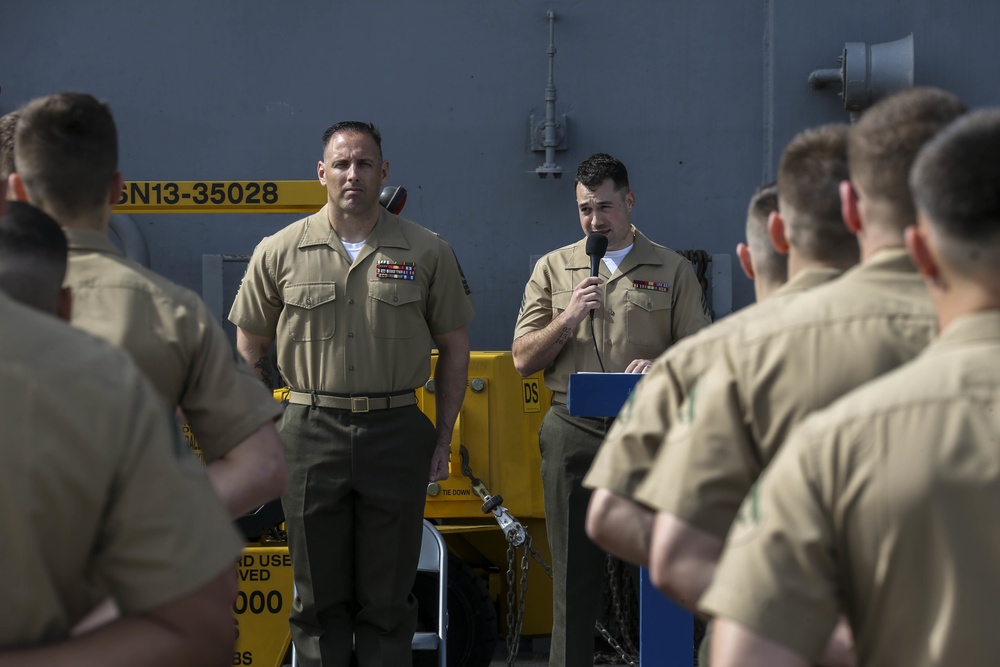 26th MEU Lance Cpl. Seminar Graduation aboard USS Bataan