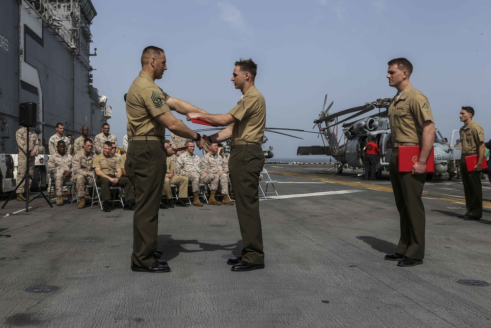 26th MEU Lance Cpl. Seminar Graduation aboard USS Bataan