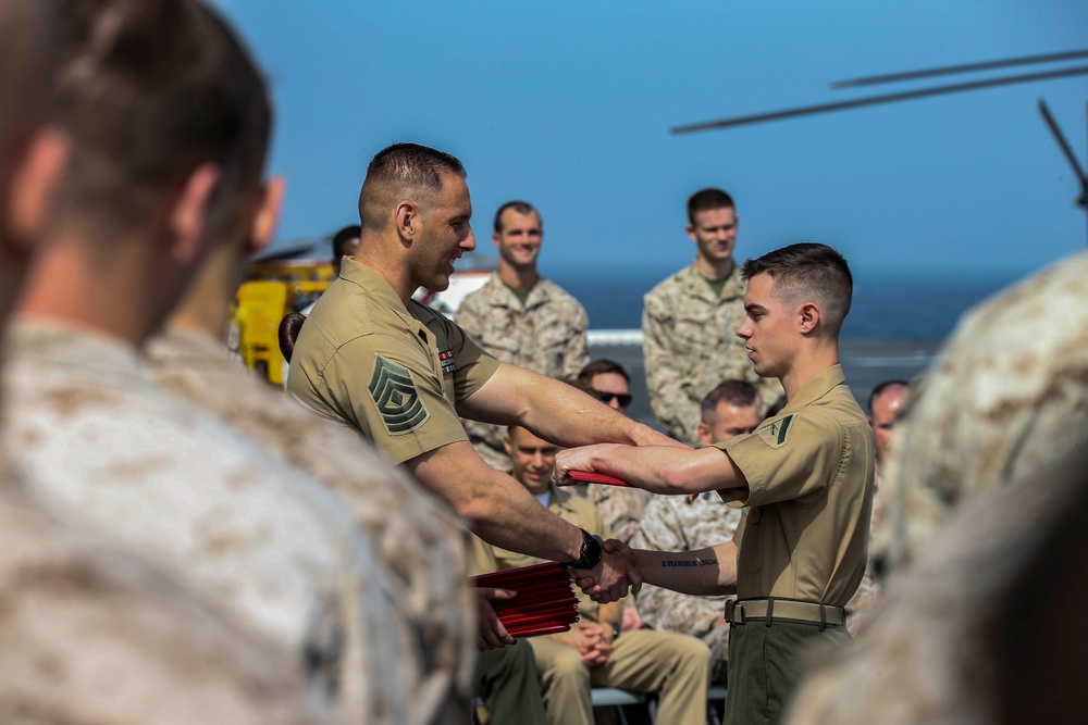 26th MEU Lance Cpl. Seminar Graduation aboard USS Bataan