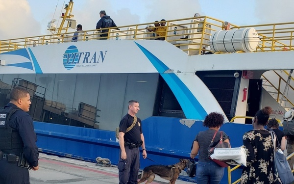 Coast Guard, federal agencies conduct multi-agency operation at U.S. Virgin Islands ferry terminals in Saint Thomas, St. Croix