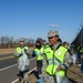 Members of the 177th Fighter Wing Student Flight Clean Up Base Perimeter