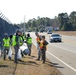 Members of the 177th Fighter Wing Student Flight Clean Up Base Perimeter