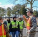 Members of the 177th Fighter Wing Student Flight clean up base perimeter