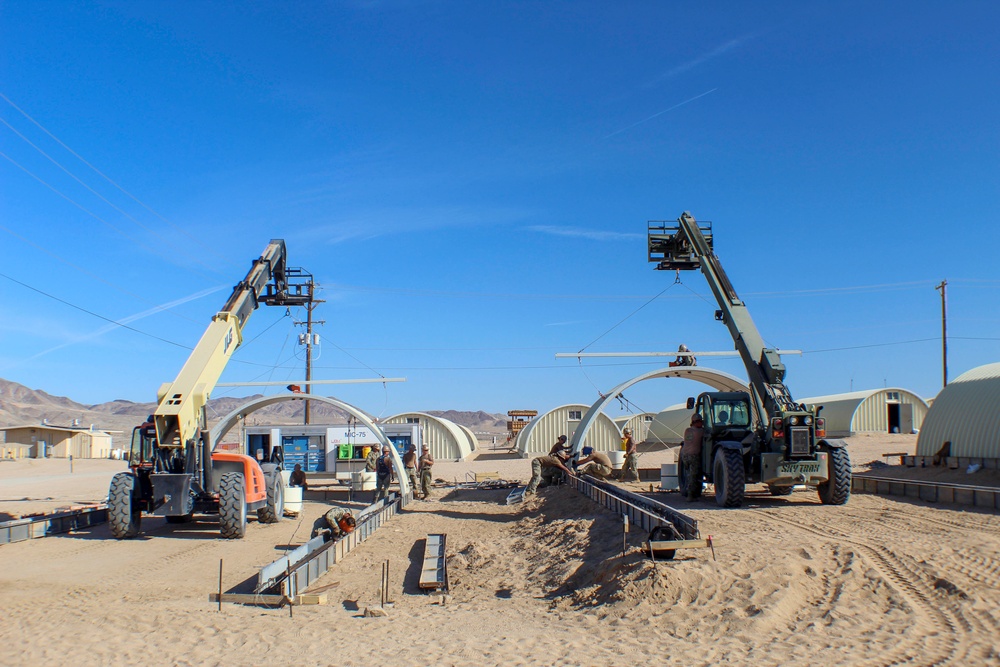 Seabees Construct K-Spans, Support USMC Training