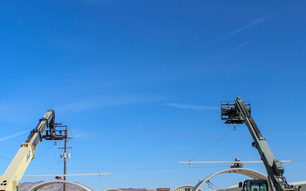 Seabees Construct K-Spans, Support USMC Training