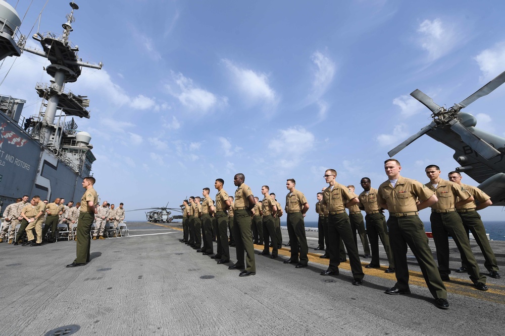 26th Marine Expeditionary Unit Lance Corporal Seminar graduation ceremony