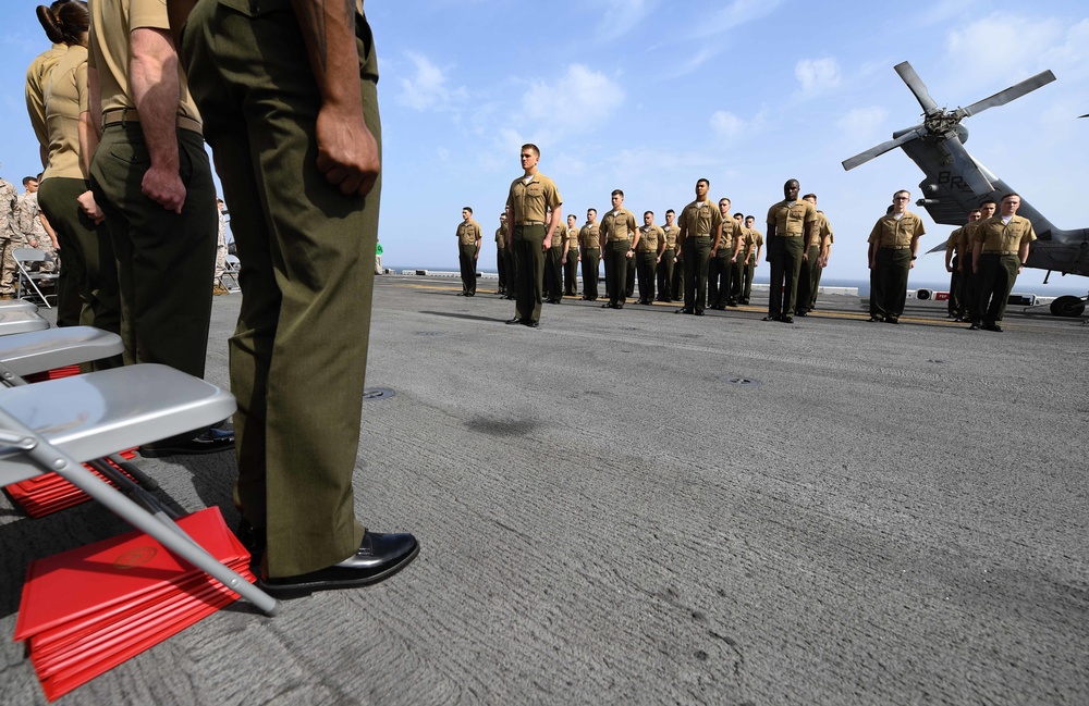 26th Marine Expeditionary Unit Lance Corporal Seminar graduation ceremony