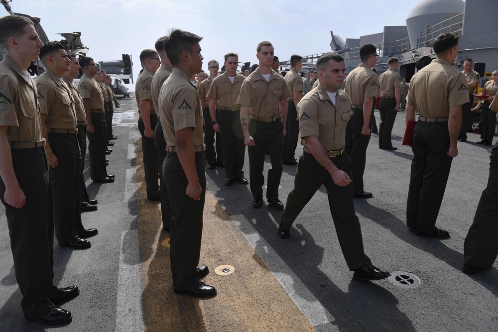 26th Marine Expeditionary Unit Lance Corporal Seminar graduation ceremony