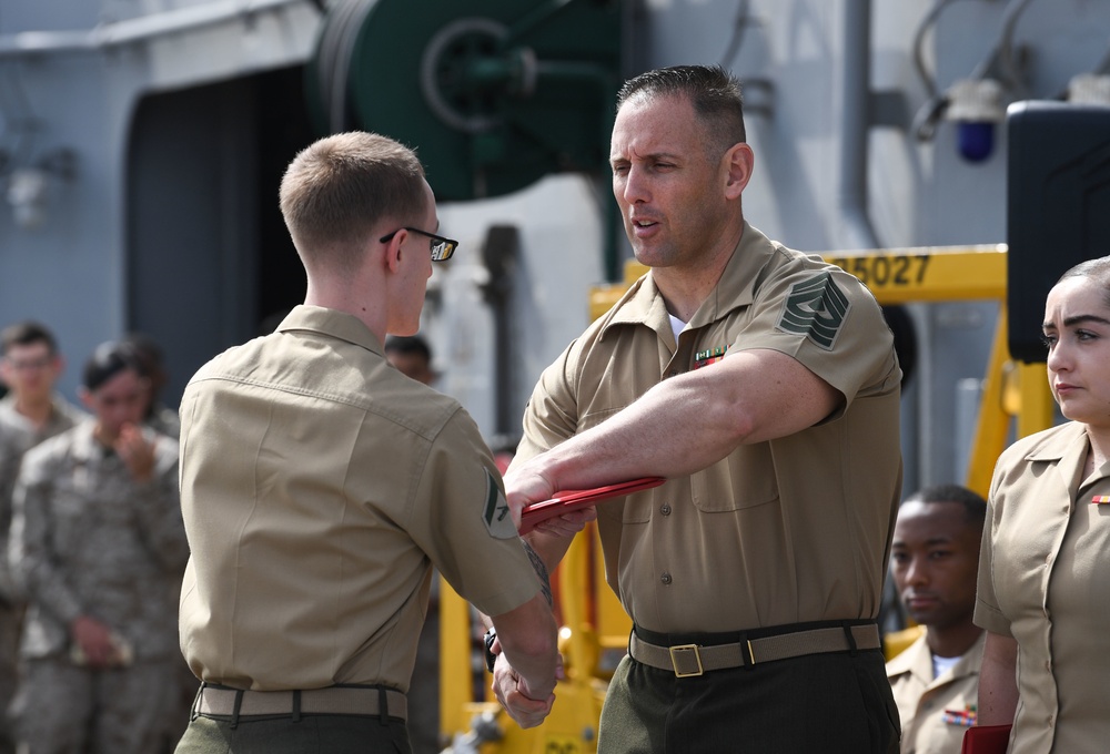 26th Marine Expeditionary Unit Lance Corporal Seminar graduation ceremony