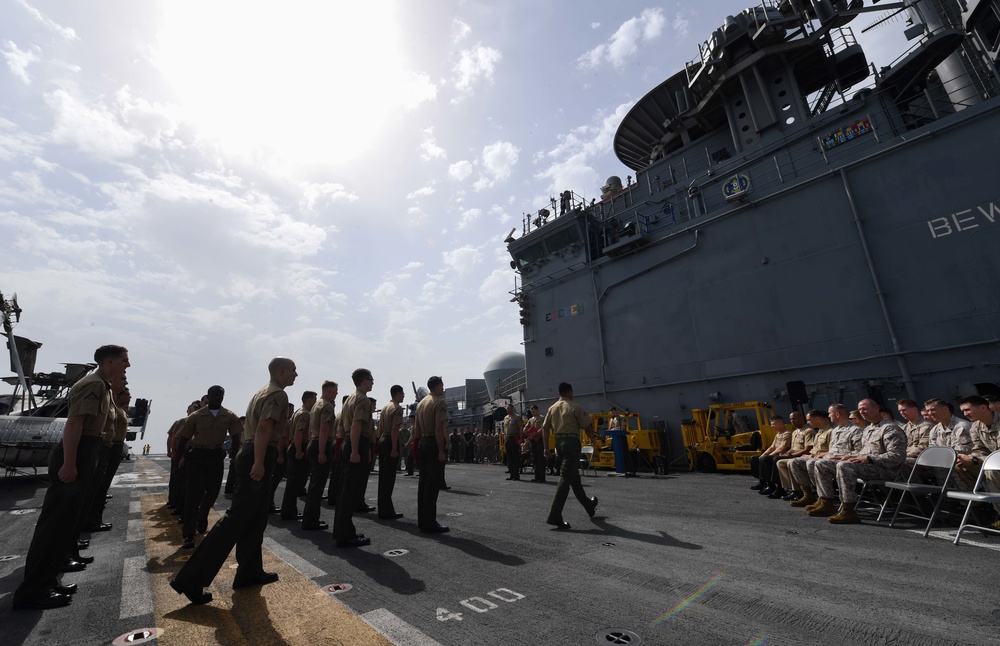 26th Marine Expeditionary Unit Lance Corporal Seminar graduation ceremony