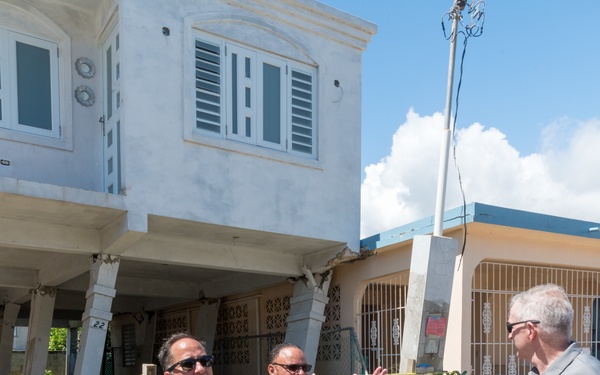 VIP Tour Visits Earthquake Damage in Guánica