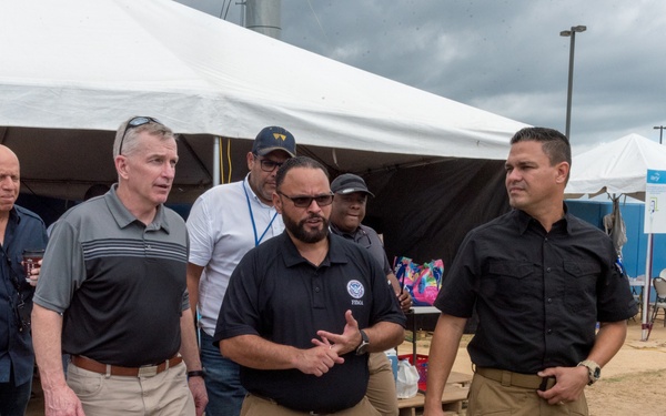 VIP Tour Visits Earthquake Base Camps in Guánica