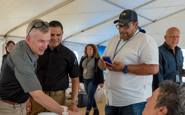VIP Tour Visits Earthquake Base Camps in Guánica