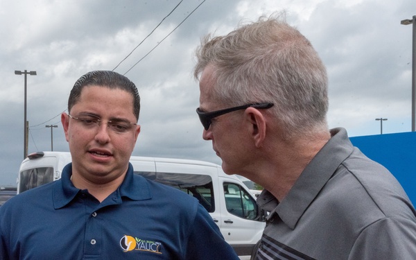 VIP Tour Visits Earthquake Base Camps in Guánica