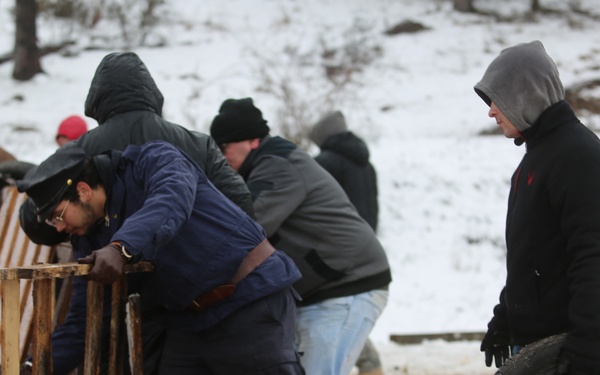 Preparing a roadblock