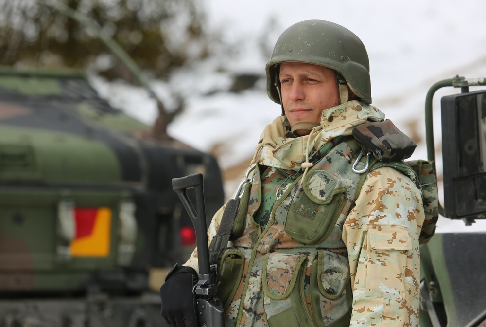 North Macedonia Soldier takes part in KFOR training