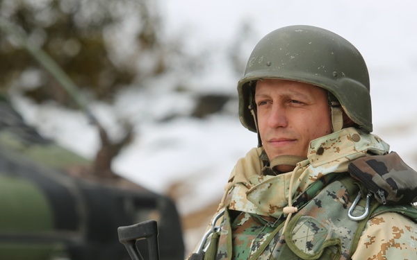 North Macedonia Soldier takes part in KFOR training