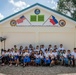 U.S. Navy Seabees with NMCB-5’s Detail Palawan attend the ribbon cutting ceremony at Malatgao Elementary School