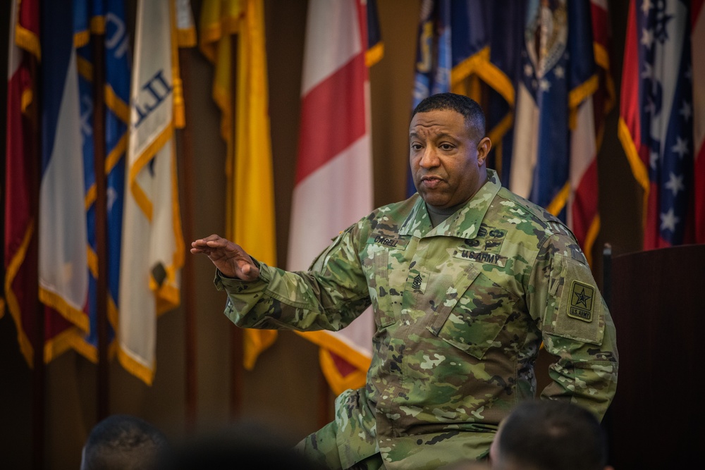 Finance &amp; Comptroller Sergeant Major Speaks at Fort Bragg