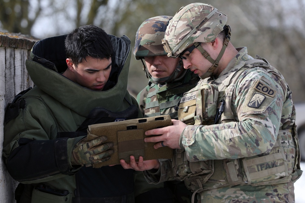 Task Force EOD participates in simulated explosive device training