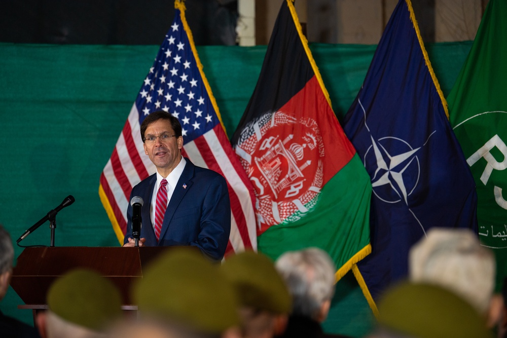 SecDef Esper Speaks to Troops After U.S.-Afghanistan Joint Declaration Announcement