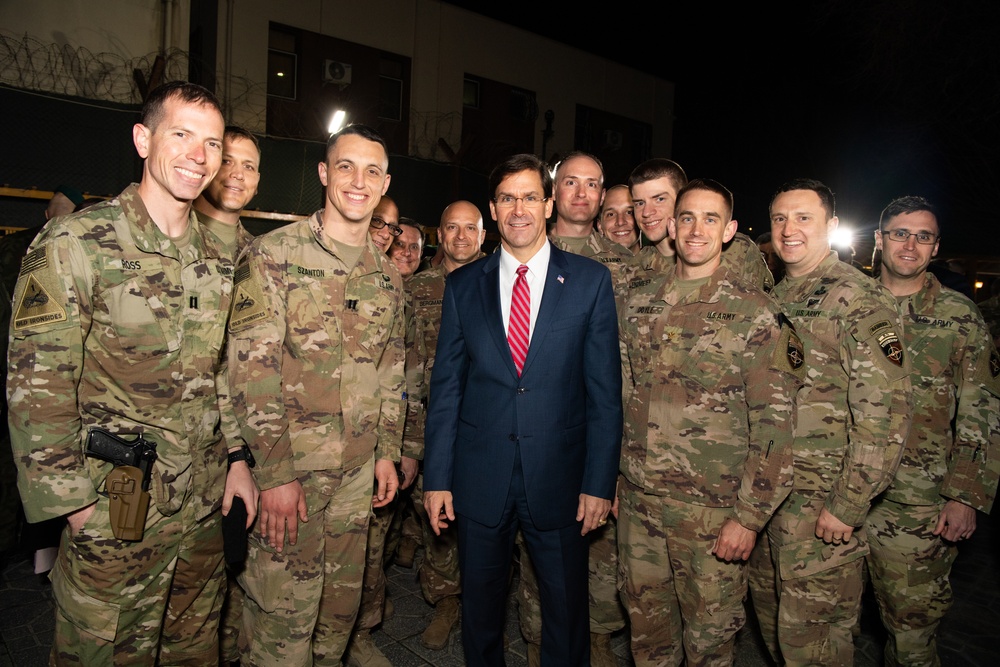 SecDef Esper Speaks to Troops After U.S.-Afghanistan Joint Declaration Announcement