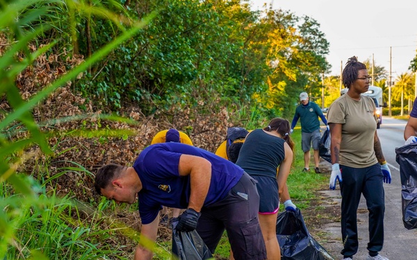Military Members Help Beautify Agat