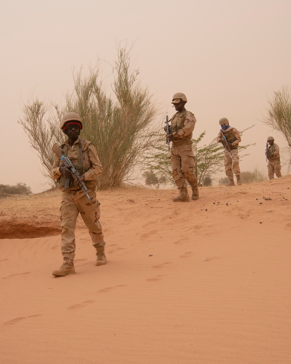 Dismounted Patrol in the Mauritanian Desert