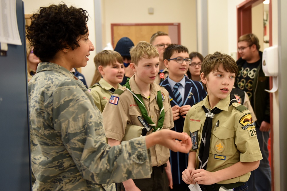 48th Medical Group helps scouts earn merit badge