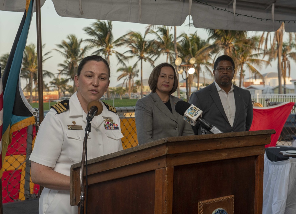 Commanding Officer Gives Speech