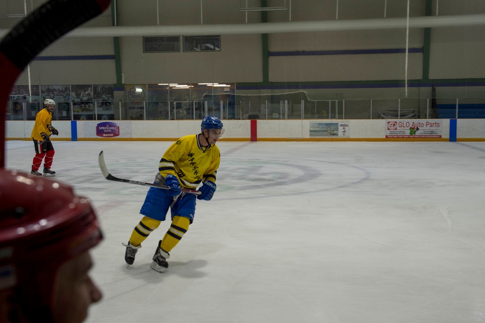 Sailor Plays Ice Hockey