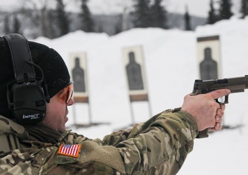 Alaska Guardsmen gain lethality with arctic survival, new M17 pistol training in the Arctic