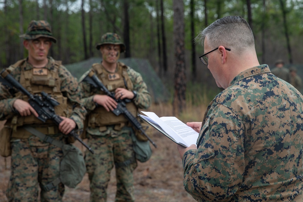 Marines of 1/2 observe Ash Wednesday