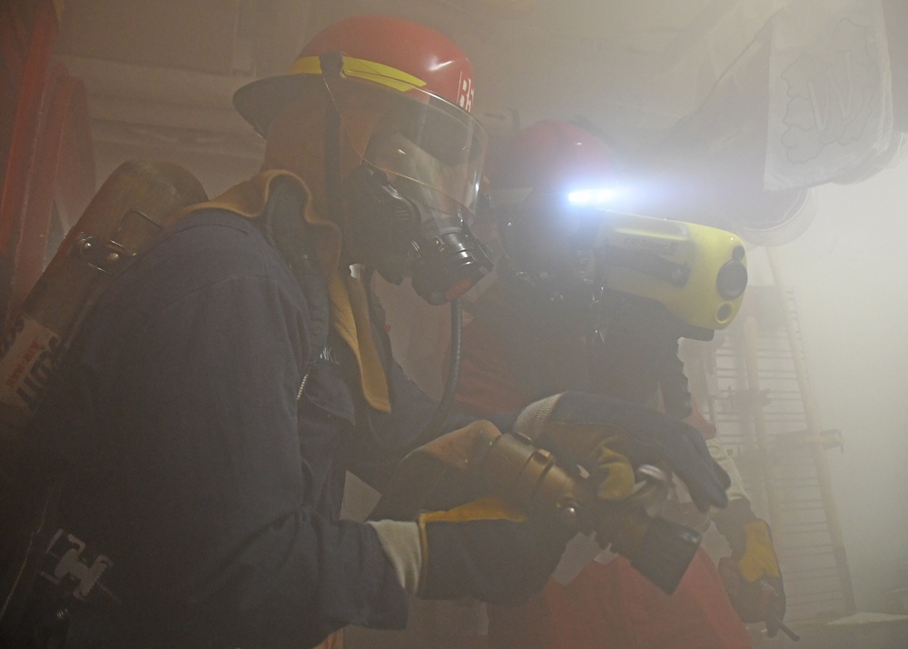 Blue Ridge Sailors Fight Simulated Fire