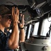 Blue Ridge Sailors Stand Watch in the Pilot House