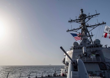 USS Carney transits the Strait of Gibraltar
