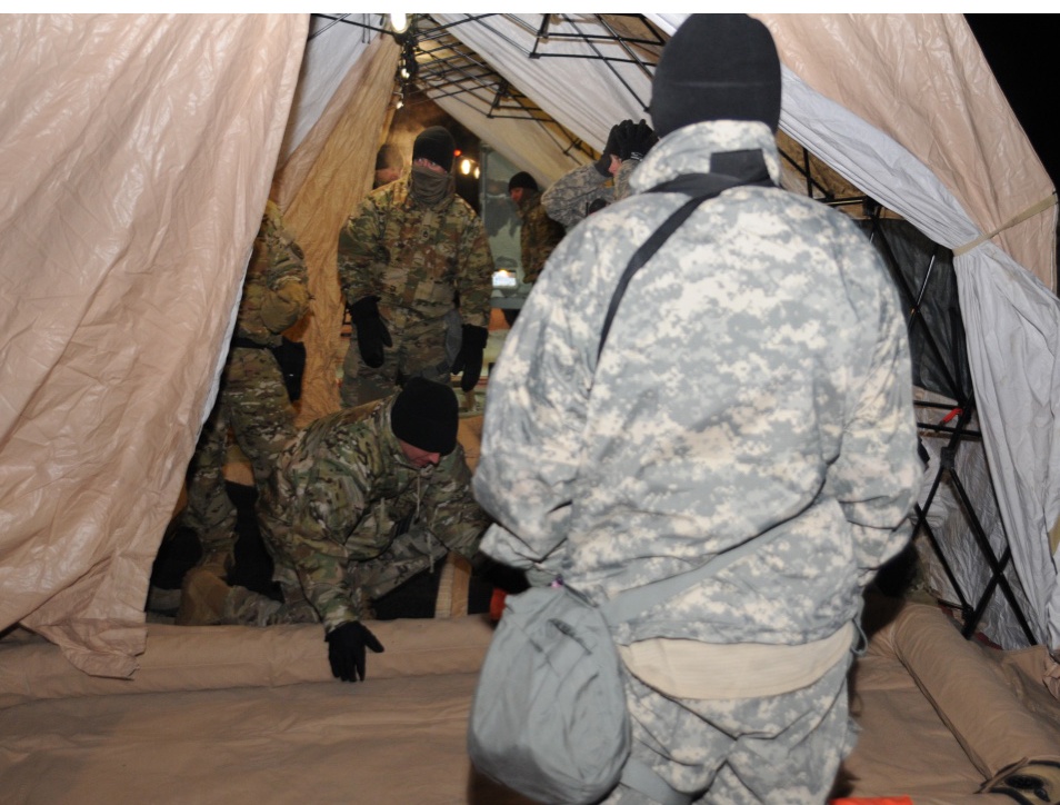 103rd CST sets up Decontamination Line