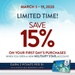 Shoppers Can Save More with MILITARY STAR! New Accounts Save 15% on First-Day Purchases March 5 to 19