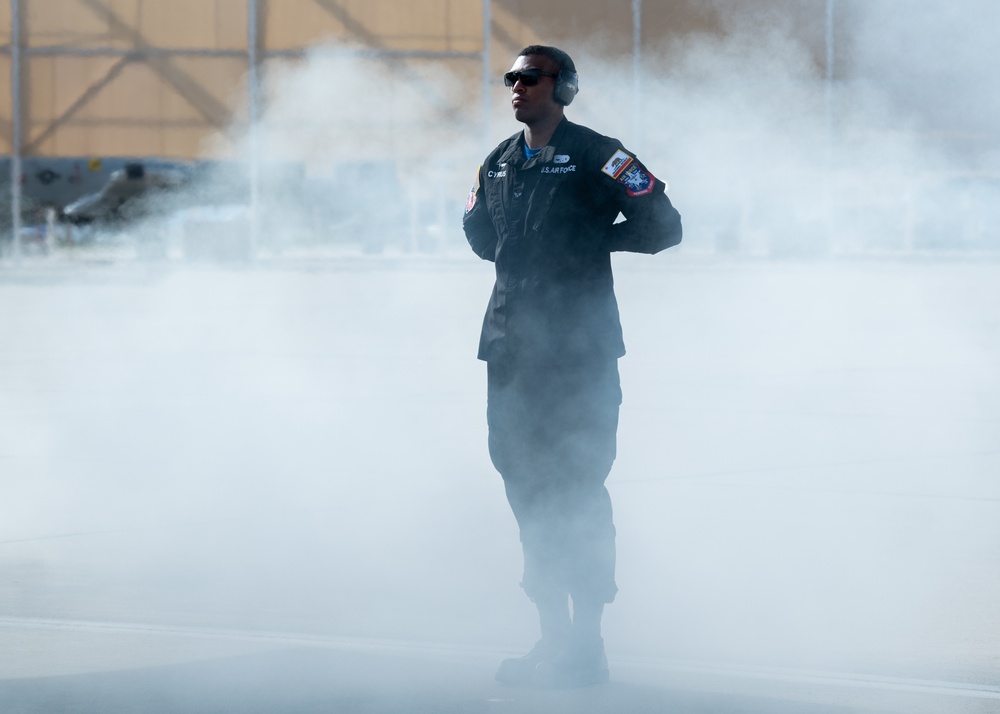 F-35A Demonstration Team practices at Heritage Flight Training Course