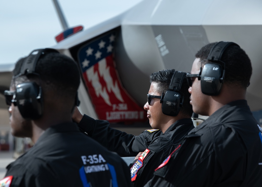 F-35A Demonstration Team practices at Heritage Flight Training Course