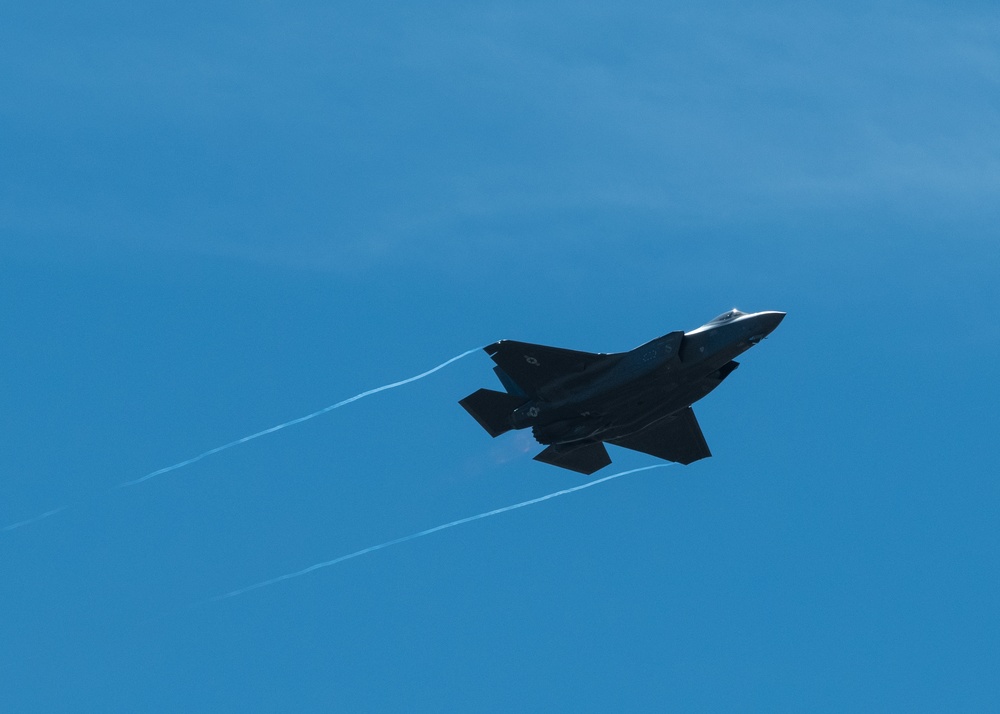 F-35A Demonstration Team practices at Heritage Flight Training Course