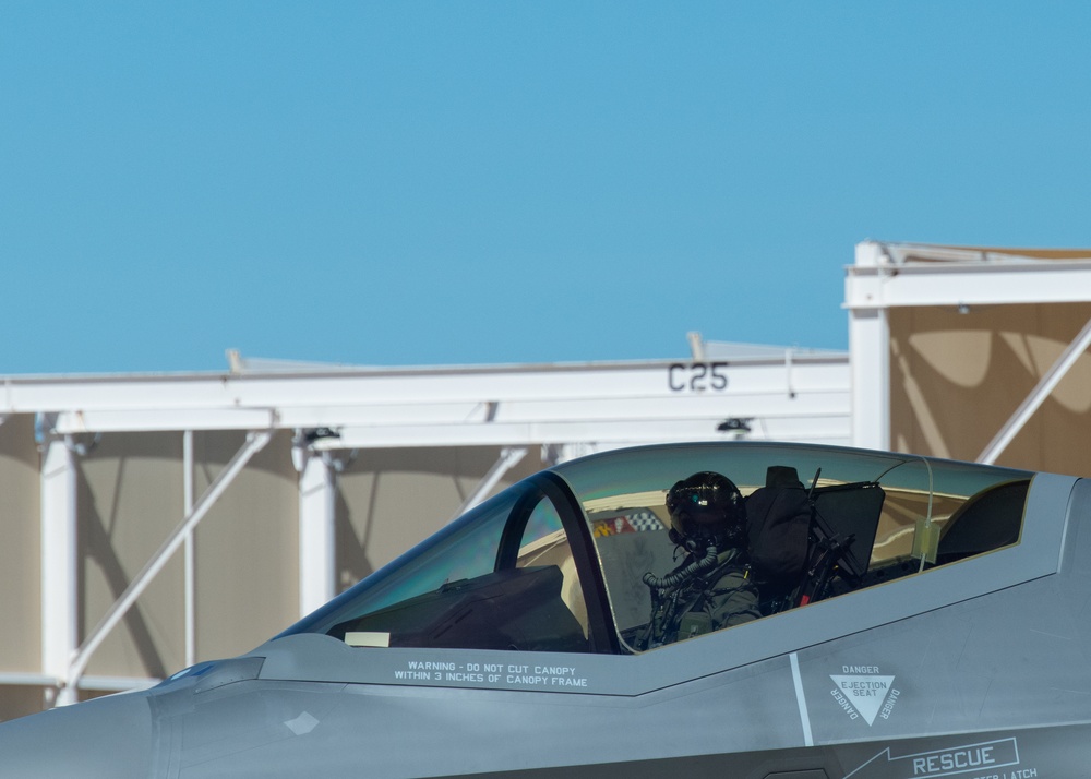 F-35A Demonstration Team practices at Heritage Flight Training Course