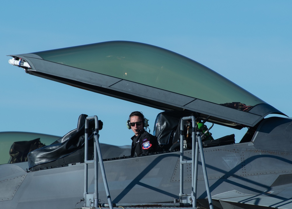 F-35A Demonstration Team practices at Heritage Flight Training Course