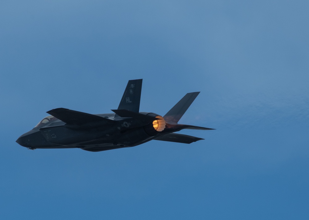 F-35A Demonstration Team practices at Heritage Flight Training Course