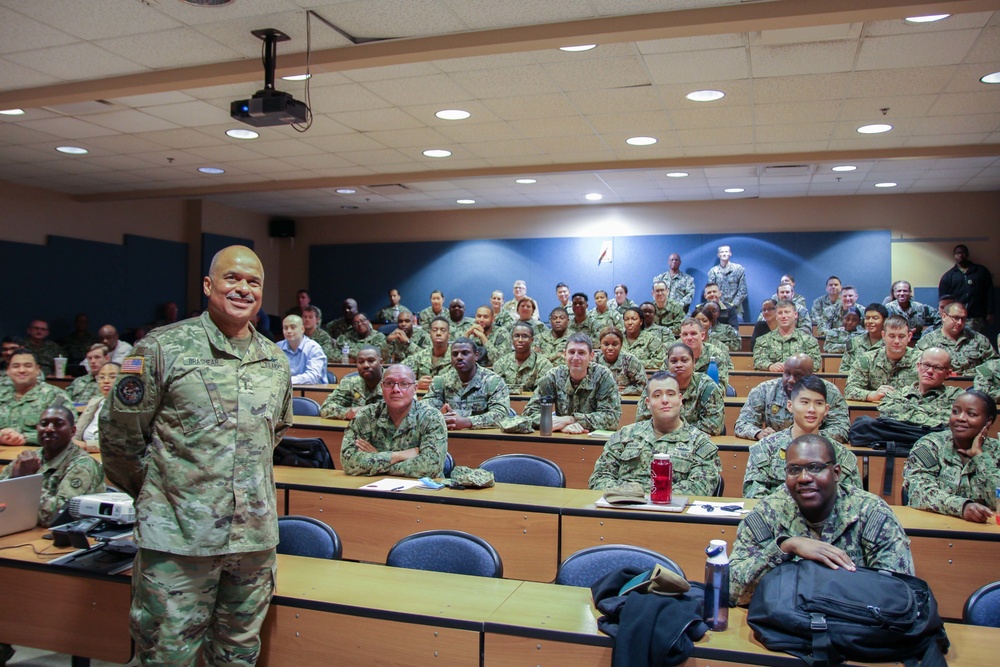 CWO4 Brashear Visits NOSC Columbia
