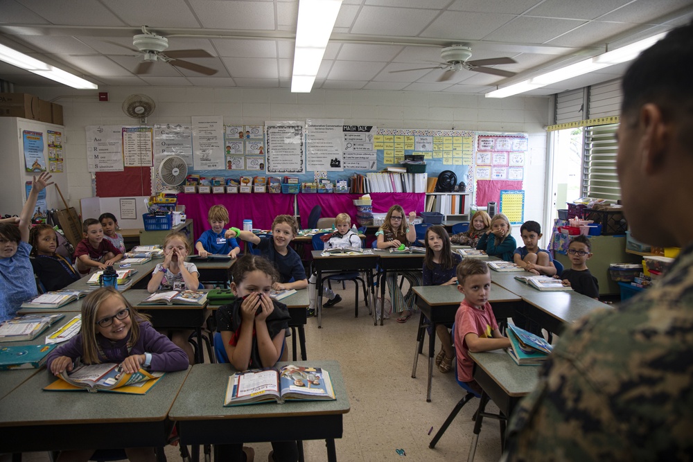 National Read Across America Day at Mokapu Elementary with MCBH Commanding Officer