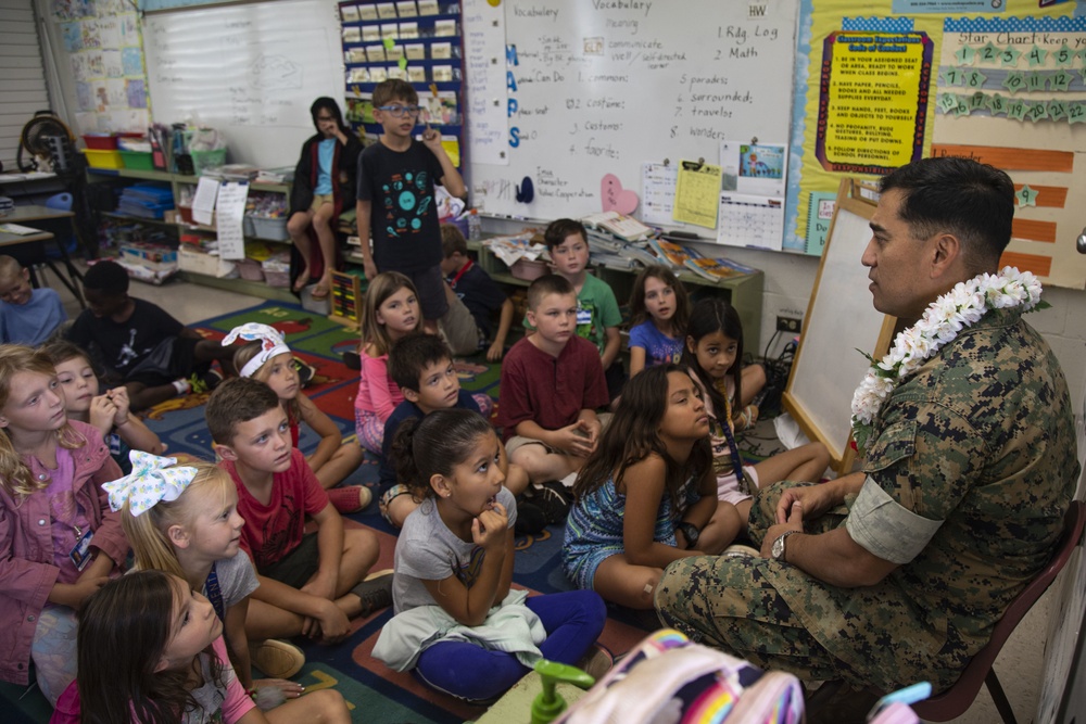 National Read Across America Day at Mokapu Elementary with MCBH Commanding Officer