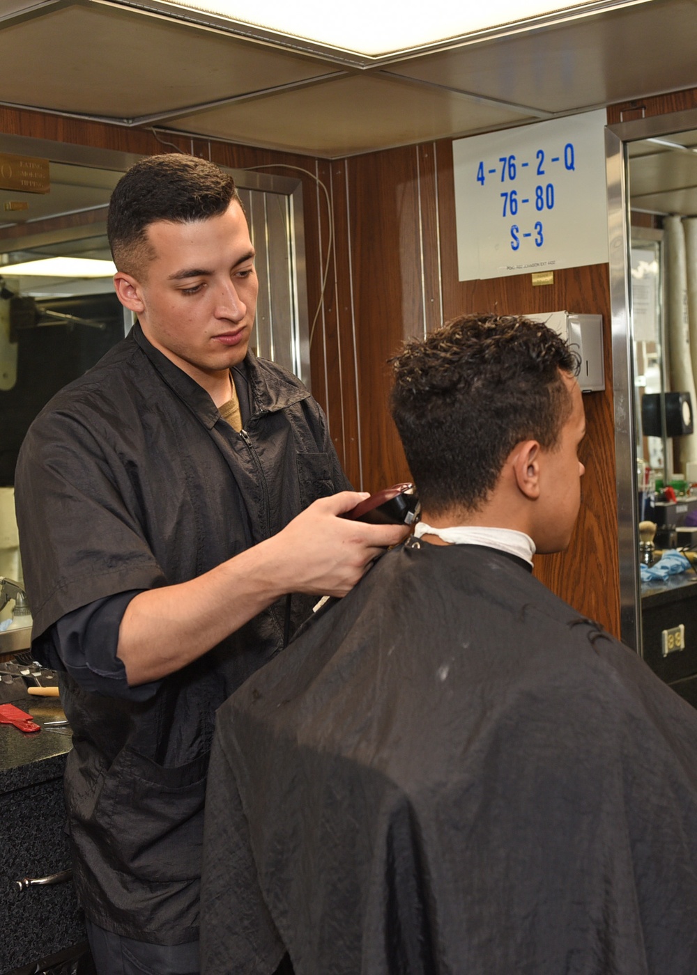 USS Blue Ridge Barber Shop