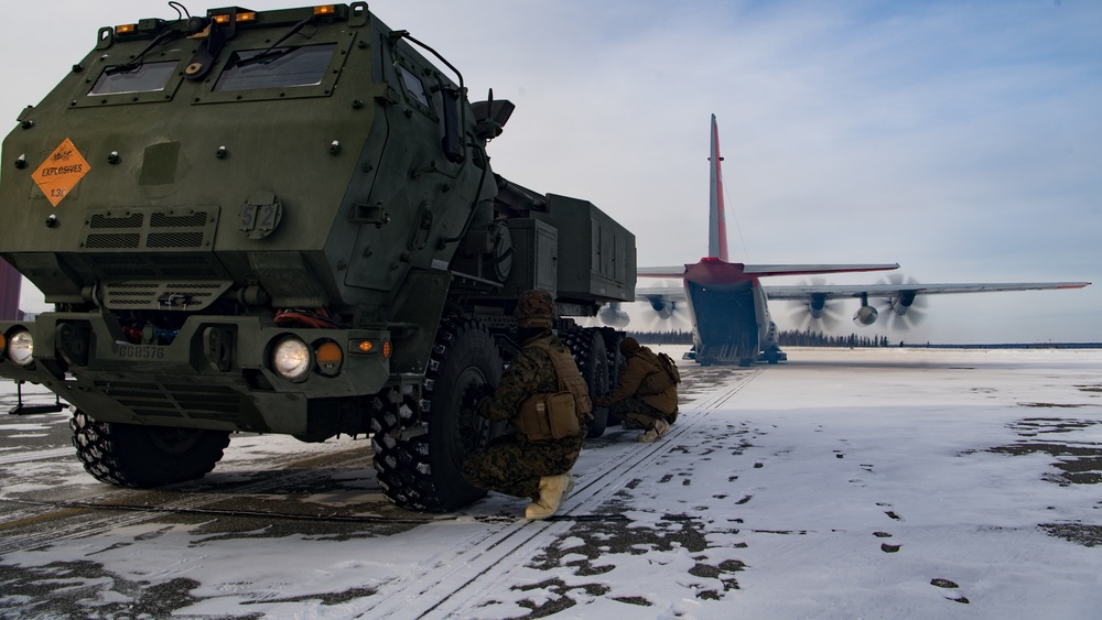 Arctic Edge HIMARS M142 load