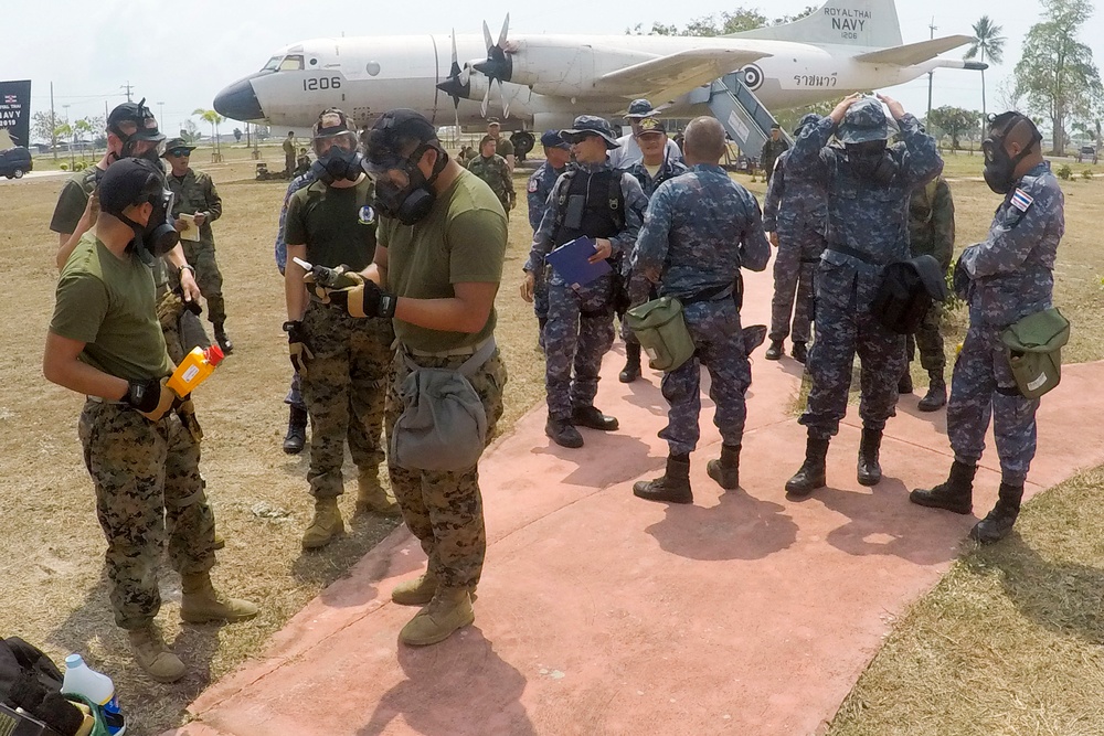 Cobra Gold 20: 31st MEU, Royal Thai conduct aircraft CBRN decontamination rehearsal